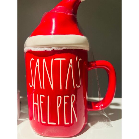 Rae Dunn Santa’s Helper Red Canister Mug Set  | Holiday Kitchen Decor - Picture 5 of 8